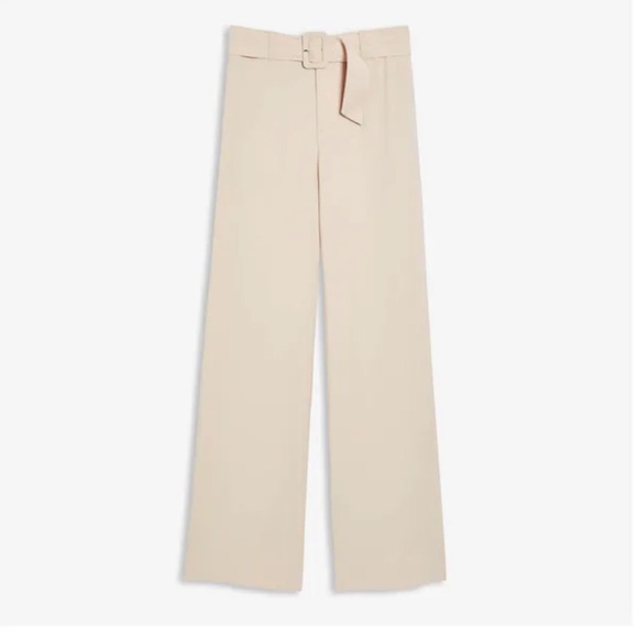 🧡 Cream belted wide leg pant - Picture 4 of 6
